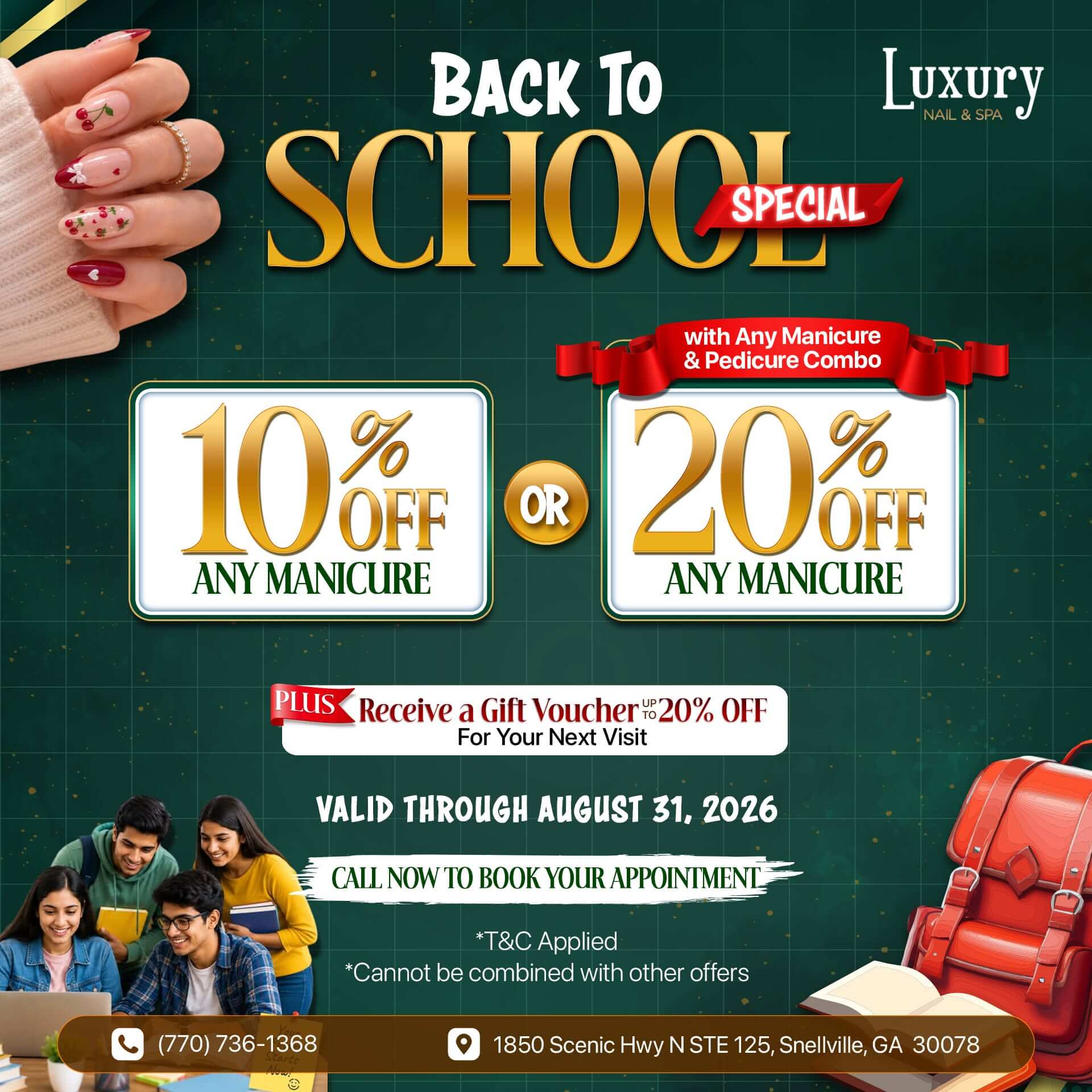 🌟 Luxury Nail & Spa - Promotion 🌟